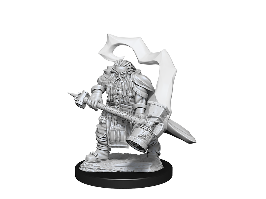 Role Playing Games Wizkids - Dungeons and Dragons - Unpainted Miniature - Nolzurs Marvellous Miniatures - Dwarf Cleric Male - 90222 - Cardboard Memories Inc.