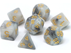 Dice Die Hard Dice - Poly RPG Quicksilver - Set of 7 - Cardboard Memories Inc.