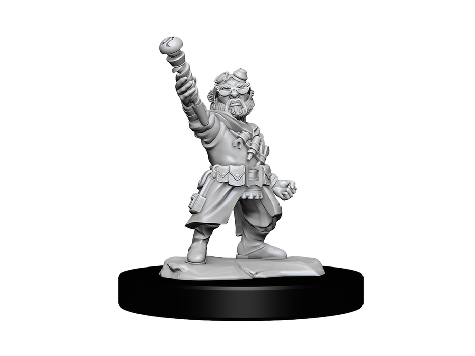 Role Playing Games Wizkids - Dungeons and Dragons - Unpainted Miniature - Nolzurs Marvellous Miniatures - Gnome Artificer Male - 90232 - Cardboard Memories Inc.