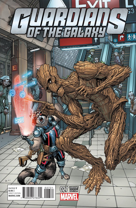 Comic Books Marvel Comics - Guardians Of The Galaxy (2013 3rd Series) 027 - Cover B NYC Variant Edition (Cond. FN) - 4176 - Cardboard Memories Inc.