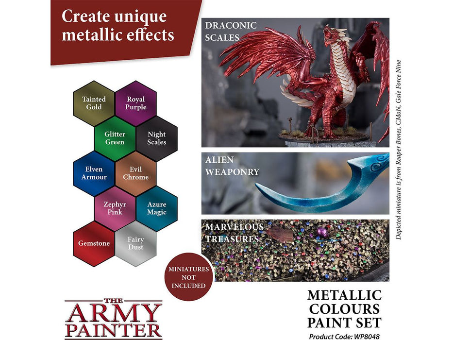Paints and Paint Accessories Army Painter - Metallic Colours - Paint Set - Cardboard Memories Inc.