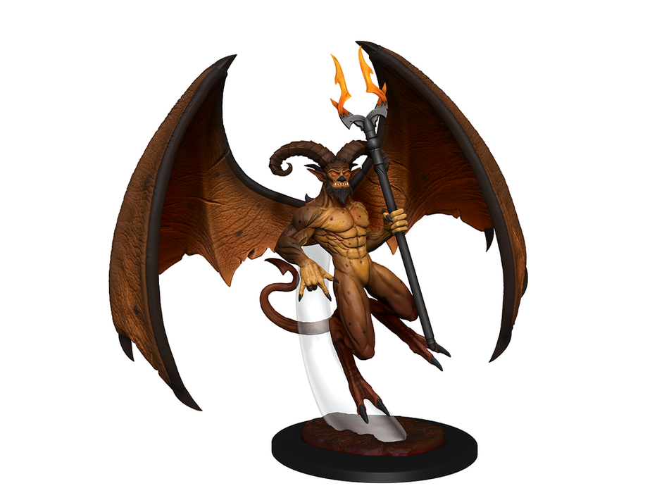 Role Playing Games Wizkids - Dungeons and Dragons - Unpainted Miniature - Nolzurs Marvellous Miniatures - Horned Devil - 90252 - Cardboard Memories Inc.