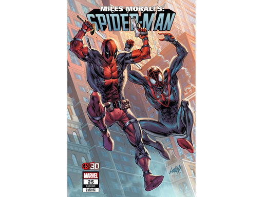 Comic Books Marvel Comics - Miles Morales Spider-Man 025 - Liefeld Deadpool 30th Anniversary Variant Edition - Cardboard Memories Inc.