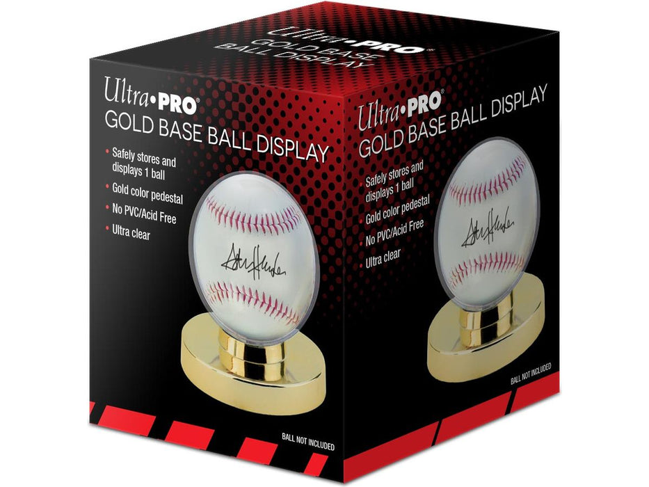 Supplies Ultra Pro - Baseball Holder with Gold Base - Cardboard Memories Inc.