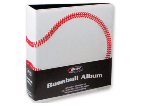 Supplies BCW - Collectors Binder - 3 Inch - Stitched Baseball - Cardboard Memories Inc.