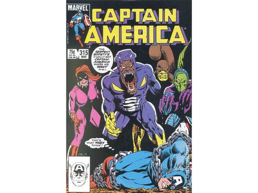 Comic Books Marvel Comics - Captain America (1968 1st Series) 315 (Cond. VF-) - 7292 - Cardboard Memories Inc.