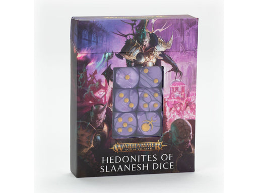 Collectible Miniature Games Games Workshop - Warhammer Age of Sigmar - Hedonites of Slaanesh - Dice Set - 83-94 - Cardboard Memories Inc.