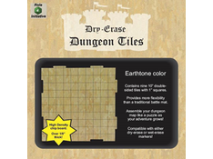 Role Playing Games Role 4 Initiative - Dry-Erase Dungeon Tiles - 9 10-Inch Tiles - Earthtone - Cardboard Memories Inc.