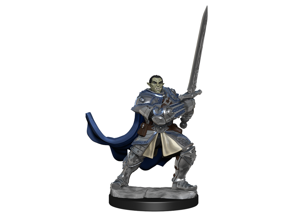 Role Playing Games Wizkids - Dungeons and Dragons - Unpainted Miniature - Nolzurs Marvellous Miniatures - Half Orc Paladin Male - 90307 - Cardboard Memories Inc.