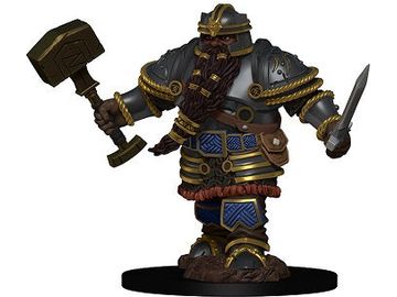 Role Playing Games Wizkids - Dungeons and Dragons - Premium Miniatures - Male Dwarf Fighter - 93010 - Cardboard Memories Inc.