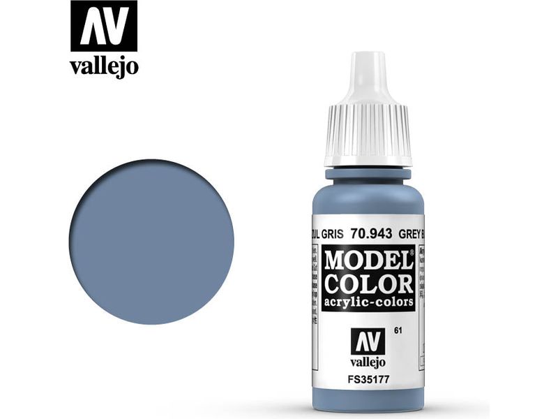 Paints and Paint Accessories Acrylicos Vallejo - Grey Blue - 70 943 - Cardboard Memories Inc.