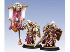 Collectible Miniature Games Privateer Press - Warmachine - Protectorate Of Menoth - Exemplar Errant Officer and Standard Bearer - PIP 32066 - Cardboard Memories Inc.