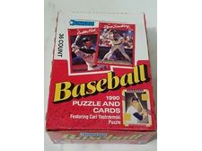 Sports Cards Leaf - 1990 - Donruss Baseball - Puzzle and Cards - Hobby Box - Cardboard Memories Inc.