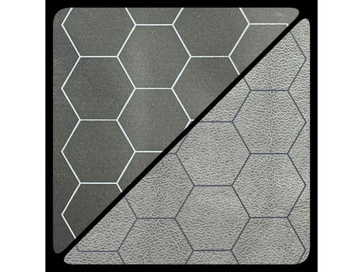 Role Playing Games Chessex - Reversible Megamat - 1'' Hex Black-Grey (26"X23.5") - Cardboard Memories Inc.