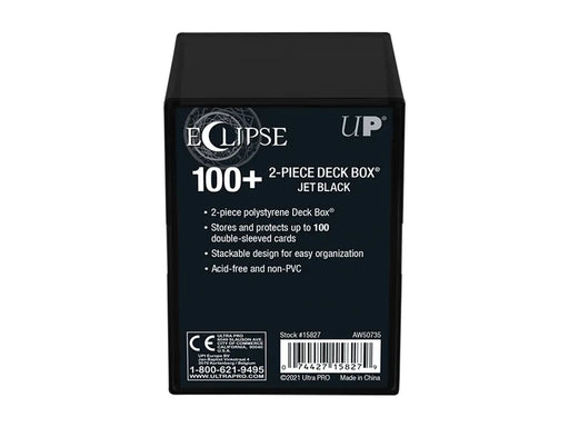 Supplies Ultra Pro - Eclipse - 2 Piece Box - 100 Count - Jet Black - Cardboard Memories Inc.
