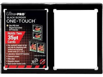 Supplies Ultra Pro - Magnetized One Touch - 2-Card Holder - Black Border - Cardboard Memories Inc.