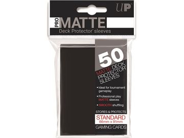 Supplies Ultra Pro - Deck Protectors - Standard Size - 50 Count Pro-Matte Black - Cardboard Memories Inc.
