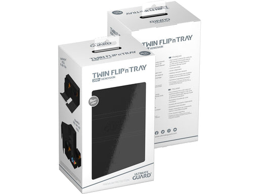 Supplies Ultimate Guard - Twin Flip N Tray Deck Case - Monocolor Black Xenoskin - 200 - Cardboard Memories Inc.