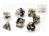 Dice Sirius Dice - 7 Die Set - Translucent Black Cloud Resin - Cardboard Memories Inc.
