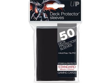 Supplies Ultra Pro - Deck Protectors - Standard Size - 50 Count Black - Cardboard Memories Inc.