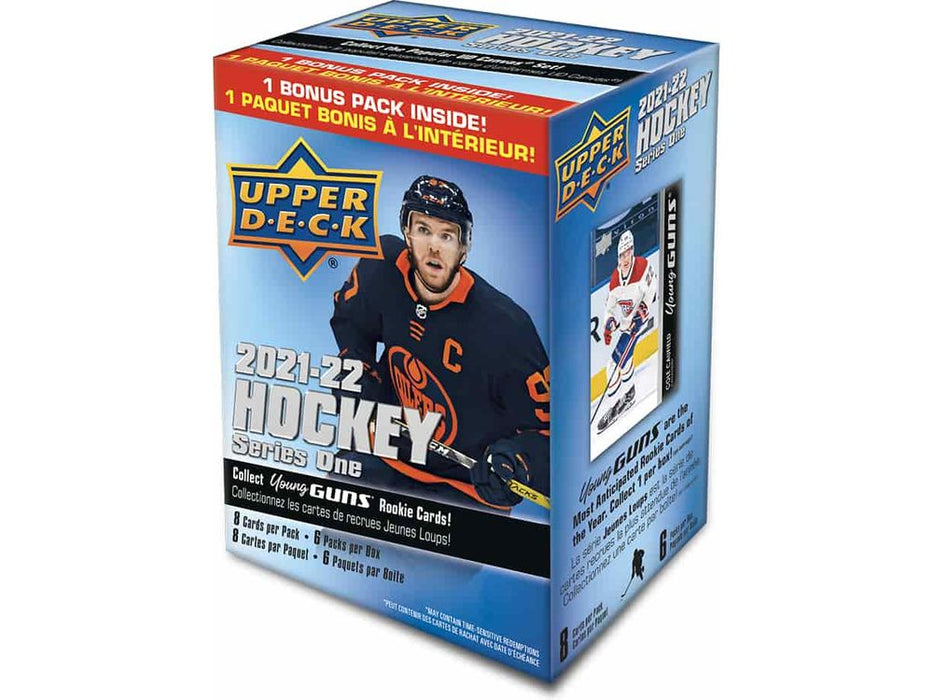 Sports Cards Upper Deck - 2021-22 - Hockey - Series 1 - Trading Card Blaster Box - 20 Box Case - Cardboard Memories Inc.