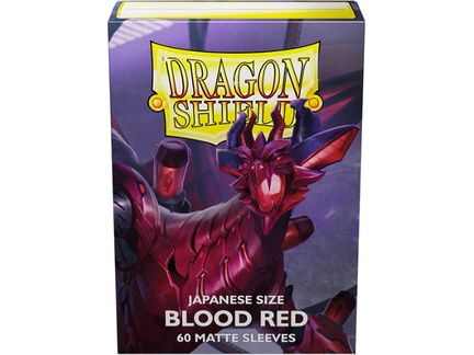 Supplies Arcane Tinmen - Dragon Shield Sleeves - Blood Red Matte Japanese Size - 60 Count - Cardboard Memories Inc.