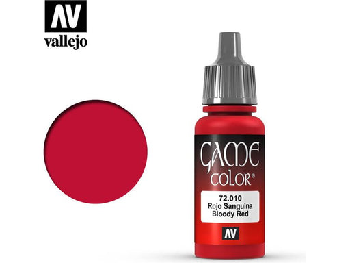 Paints and Paint Accessories Acrylicos Vallejo - Bloody Red - 72 010 - Cardboard Memories Inc.