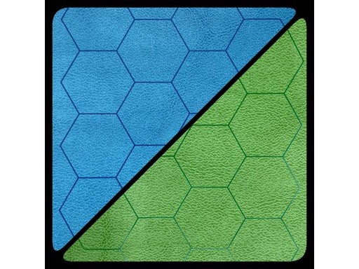 Role Playing Games Chessex - Reversible Megamat - 1'' Hex Blue-Green (26"X23.5") - Cardboard Memories Inc.
