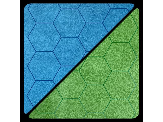 Role Playing Games Chessex - Reversible Megamat - 1'' Hex Blue-Green (26"X23.5") - Cardboard Memories Inc.