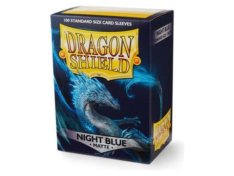 Supplies Arcane Tinmen - Dragon Shield Sleeves - Night Blue Matte - 100 Count - Cardboard Memories Inc.