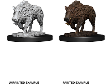 Role Playing Games Wizkids - Dungeons and Dragons - Unpainted Miniature - Deep Cuts - Wild Boar - 73554 - Cardboard Memories Inc.