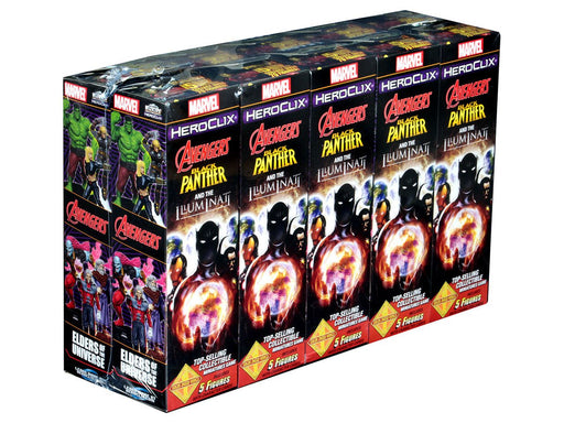 Collectible Miniature Games Wizkids - Marvel - HeroClix - Black Panther and Illuminati - Booster Brick - Cardboard Memories Inc.