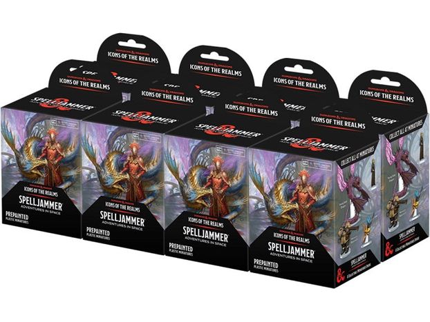 Role Playing Games Wizards of the Coast - Dungeons and Dragons - Icons of the Realms - Spelljammer Adventures in Space - Booster Brick - Cardboard Memories Inc.