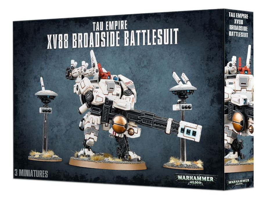 Collectible Miniature Games Games Workshop - Warhammer 40K - Tau Empire - XV88 Broadside Battlesuits - 56-15 - Cardboard Memories Inc.