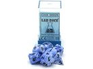 Dice Chessex Dice - Vortex Snow Blue with Black - Set of 7 - CHX 30029 - Cardboard Memories Inc.