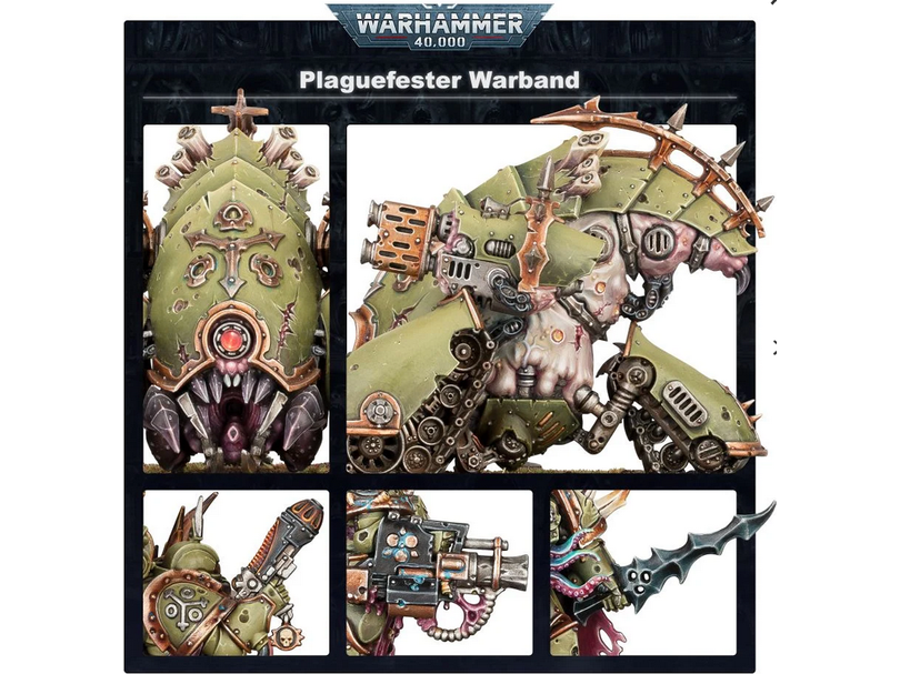 Collectible Miniature Games Games Workshop - Warhammer 40K - Death Guard - Battleforce - Plaguefester Waband - 43-71 - Cardboard Memories Inc.