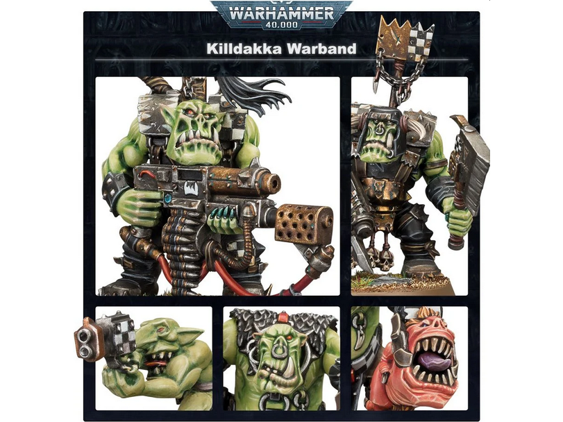 Collectible Miniature Games Games Workshop - Warhammer 40K - Orks - Battleforce - Killdakka Warband- 50-59 - Cardboard Memories Inc.