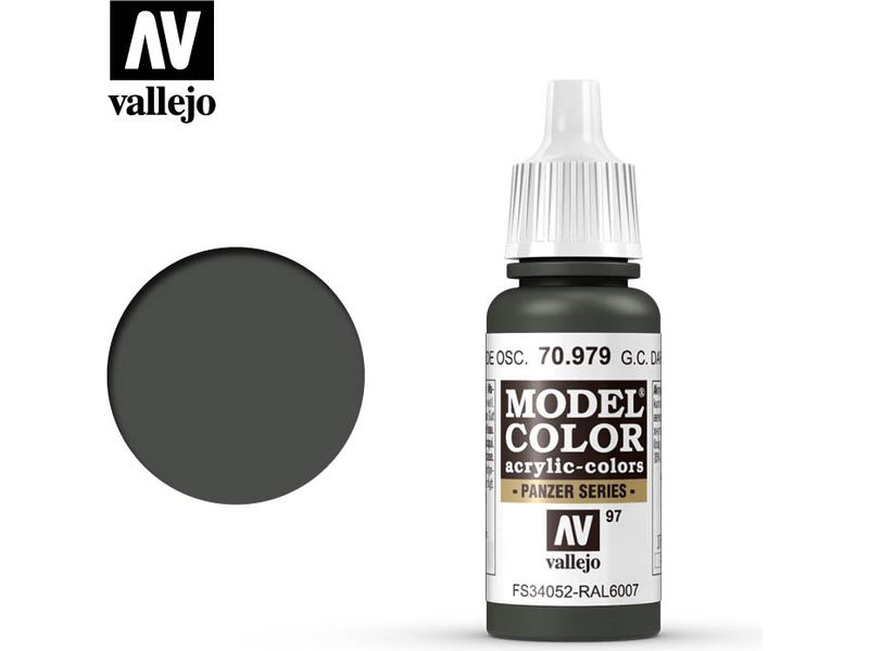 Paints and Paint Accessories Acrylicos Vallejo - German Camouflage Dark Green - 70 979 - Cardboard Memories Inc.