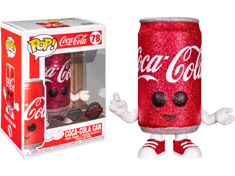 Action Figures and Toys POP! - Ad Icons - Coca-Cola - Coca-Cola Can (Glitter) - Diamond Collection Special Edition - Cardboard Memories Inc.