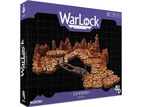 Role Playing Games Wizkids - 4D Tiles - Warlock Tiles - Caverns Base Set - Cardboard Memories Inc.