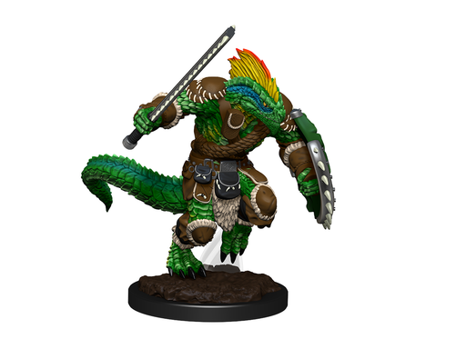 Role Playing Games Wizkids - Dungeons and Dragons - Unpainted Miniature - Nolzurs Marvellous Miniatures - Lizard Folk Bard and Cleric - 90308 - Cardboard Memories Inc.