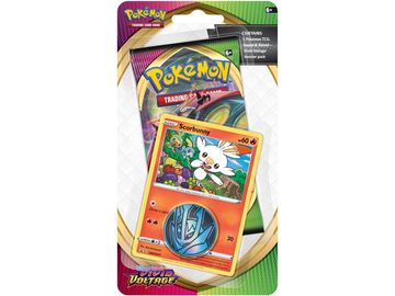 Trading Card Games Pokemon - Sword and Shield - Vivid Voltage - Checklane Blister - Scorbunny - Cardboard Memories Inc.