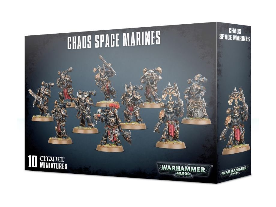Collectible Miniature Games Games Workshop - Warhammer 40K - Chaos Space Marines - Chaos Space Marine Squad - Legionaries - 43-06 - Cardboard Memories Inc.