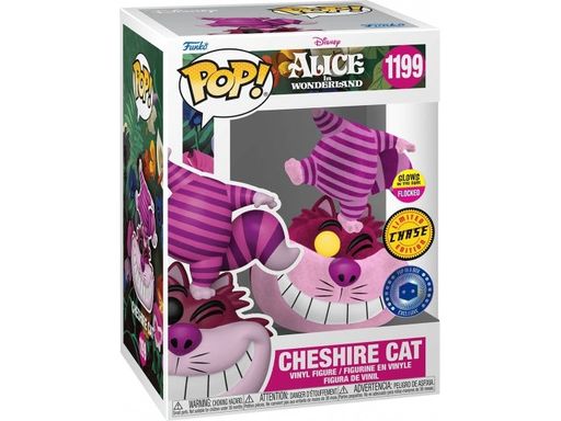 Action Figures and Toys POP! - Disney - Alice in Wonderland - Cheshire Cat - Chase Glow in the Dark and Flocked - Special Edition - Cardboard Memories Inc.