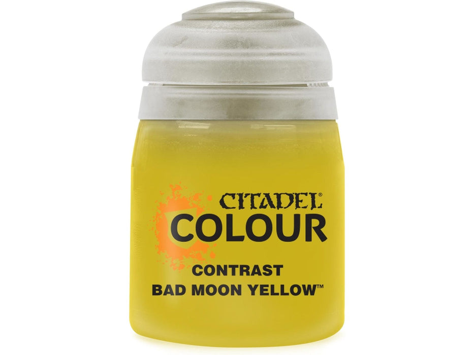 Paints and Paint Accessories Citadel Contrast Paint - Bad Moon Yellow 18ml - 29-53 - Cardboard Memories Inc.
