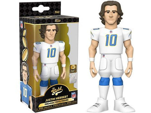 Action Figures and Toys Funko - Gold - Sports - NFL - Los Angeles Chargers - Justin Herbert - Chase - Premium Figure - Cardboard Memories Inc.