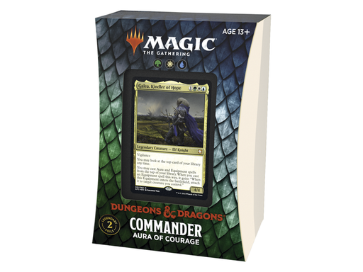 Trading Card Games Magic The Gathering - Dungeons and Dragons - Adventures in the Forgotten Realms - Commander Deck - Aura of Courage - Cardboard Memories Inc.