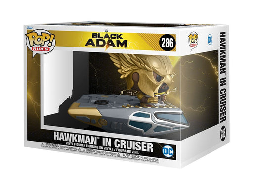Action Figures and Toys POP! -  Movies - Black Adam - Hawkman in Cruiser - Super Deluxe Pop Ride - Cardboard Memories Inc.