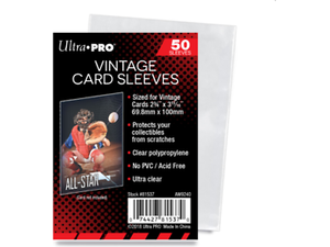 Supplies Ultra Pro - Soft Sleeves - Vintage Card Sleeves - Cardboard Memories Inc.