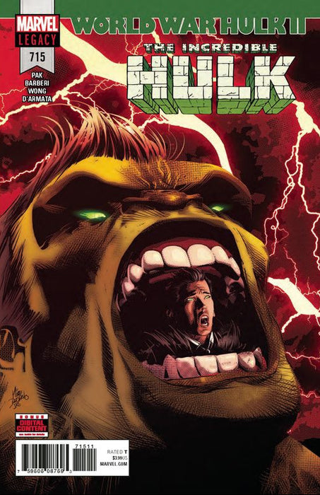 Comic Books Marvel Comics - Incredible Hulk (2017 5th Series) 715 (Cond. FN+) - 4312 - Cardboard Memories Inc.